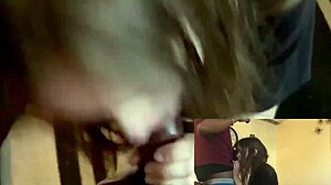 Amatør lesbiske gir meg en blowjob og svelger min sæd i hjemmelaget video