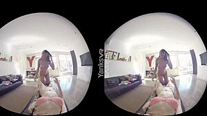 HD VR-video av två amatörflickor som fingrar och kommer