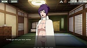 Animert, busty tenåring Anko Mitarashi lærer sensuelle ferdigheter fra sin mester i Naruto Hentai-spillet