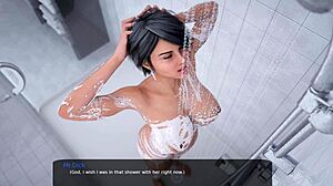 Замужняя мамочка развратничает в 3D-мультяшной порноигре