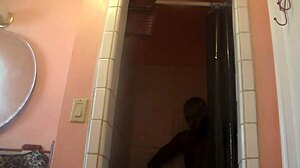 Slippery shower leads to steamy sex with big black cock