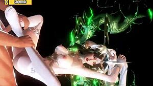 Hentai 3D: Deusa dos Lanternas Verdes e sua bunda grande