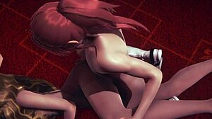 Engelsiz Hentai 3D: Hermit el işi ve iç boşalma ve oral resepsiyonlu üçlü - Japon ve Asyalı manga tabanlı video oyunu pornosu