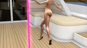Súkromná jachtová párty s striptérkou, ktorá ukazuje svoje ťavie prsty