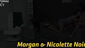 Pertemuan kamar mandi yang intim dengan Morgan dan Nicolette Noir